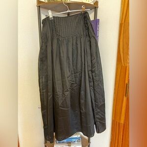 Black Maxi Skirt with Smocked Waist